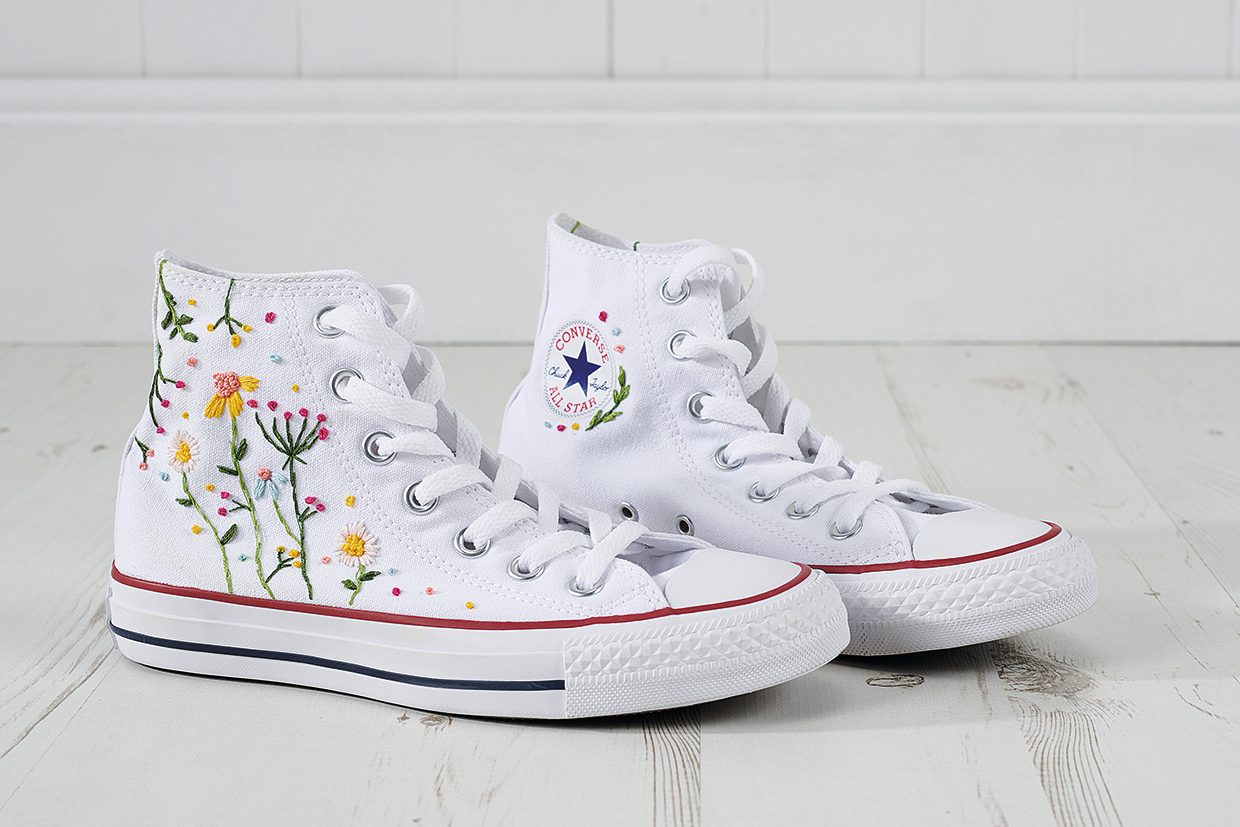 How to Embroider Converse? Shoe Effect