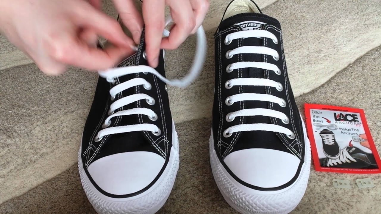 How to Bar Lace Converse High Tops? - Shoe Effect