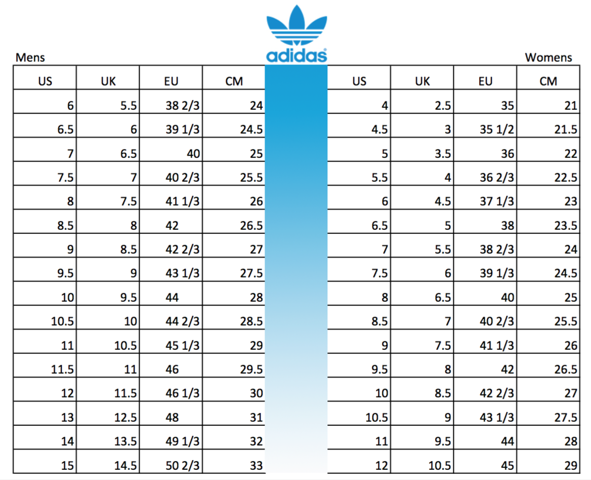 dæmning pels ægtefælle How to Know Your Shoe Size Adidas? - Shoe Effect